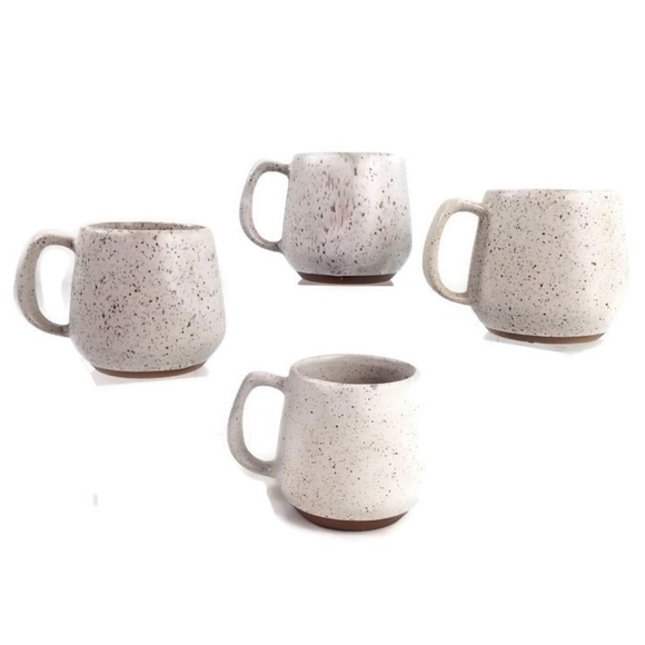 Goss Vintage Drip Glaze Pottery Mug Set-4 Pieces - Picture 3 of 8